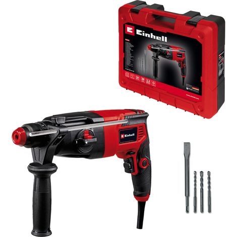 Einhell Bohrhammer TC-RH 620 4F Kit (620 W, pneumatisches Schlagwerk, 2,2 J Schlagstärke, Hammerbohren, Bohren, Meißeln mit & ohne Fixierung, SDS-Plus, Dauerlaufarretierung) (1/5)