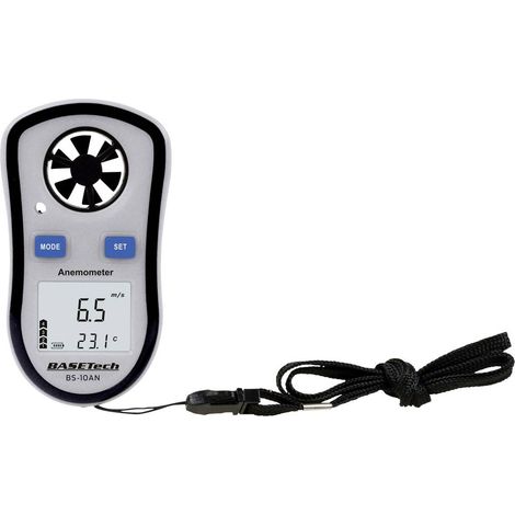 Basetech BS-10AN Anemometro 0.1 fino a 30 m/s con misura della temperatura