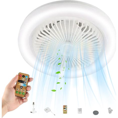 Ventilateur de Plafond avec Lumière et Telecommande - 30W LED Ventilateur (1/5)