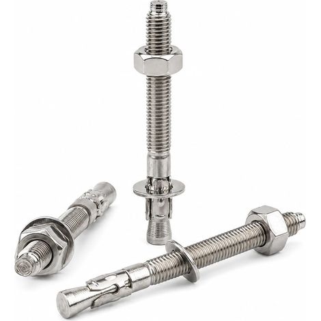 Ankerbolzen. Edelstahl AISI 304 (A2). Spreizdübel. M6 x 60 mm (8 Stück). Für Beton/Stein. (1/5)