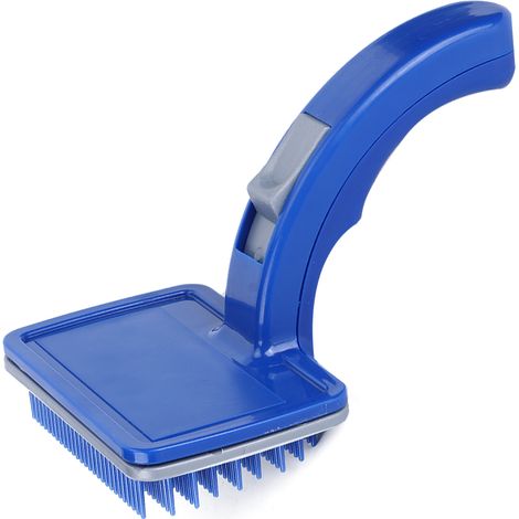 Peigne à nœuds ouverts automatique en plastique bleu pour chiens, accessoire de toilettage et de nettoyage (1/5)