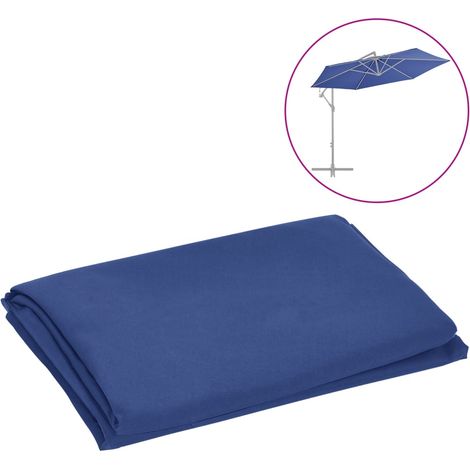 Tissu de remplacement pour parasol déporté Bleu azuré 300 cm (1/4)