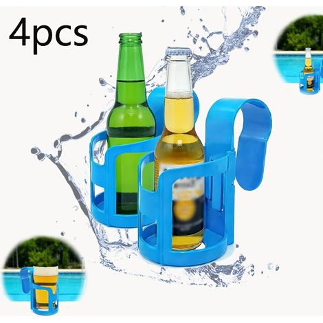 Ensemble de 4 porte-gobelets de piscine, porte-gobelets portables et réutilisables pour bord de piscine, accessoires de piscine (1/5)