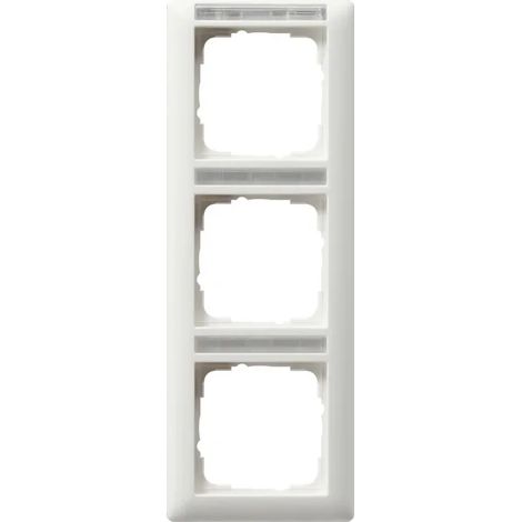Gira Marco embellecedor 3f vert. BSF Standard 55 Blanco puro m [110327], 1103 27