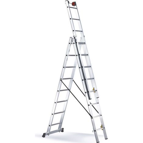 Escalera ind transf 4,60/11,9mt 16 peldaños tr.c/base alu sv