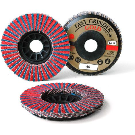 Dischi lamellari industriali misti Rosver DLX D.115xF.22 Gr.40 P+K - Conf.10pz