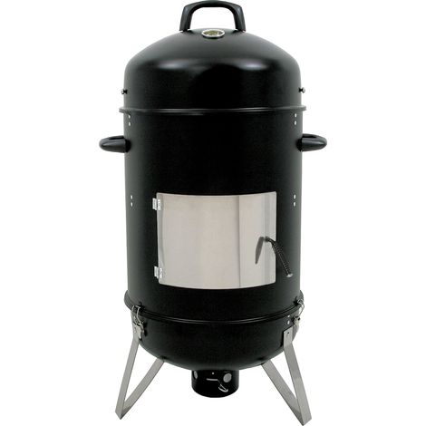 Bbq-Toro – Fumoir à charbon de bois Ø 46 cm – Gril avec couvercle – 2 grilles de cuisson – Thermomètre intégré – Cendrier amovible avec régulation d'air (1/7)