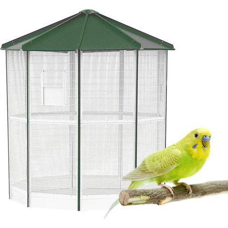 Voladera para Pájaros Exterior - Voladera Manaos de 9 Lados - Pajarera de jardín para periquitos, ninfas y agapornis - Voladera Jardín