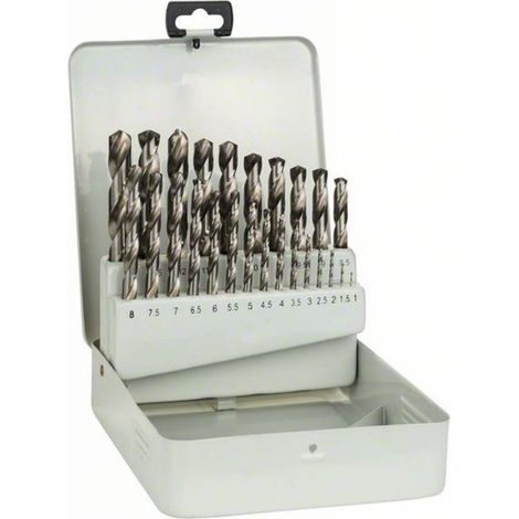 Metallbohrer-Set HSS-G, DIN 338, 135°, 25-teilig, 1 - 13 mm, Metallkassette (1/4)