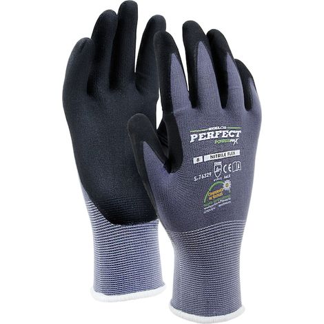 Gants STALCO « NITRILE FLEX » 9' Powermax en nylon, noir/gris (1/2)