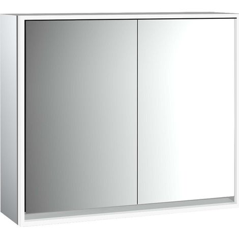 Armario con espejo iluminado loft, 800mm, 2 puertas, modelo de (1/5)