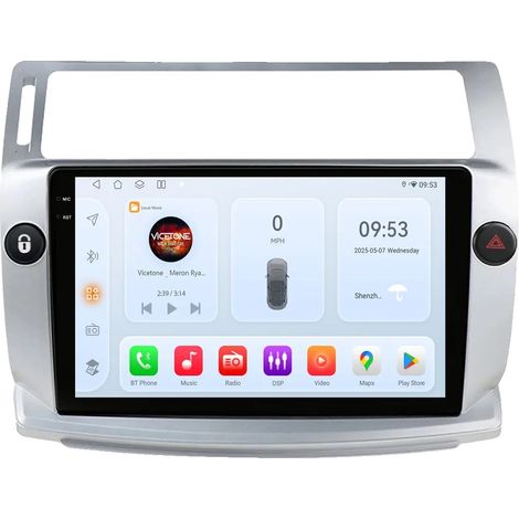 Autoradio, lettore multimediale, compatibilità con smartphone, compatibile con Citroën C4/C-Triomphe/C-Quatre 2004 - 2009, QS6 AHD2 AI (1/2)
