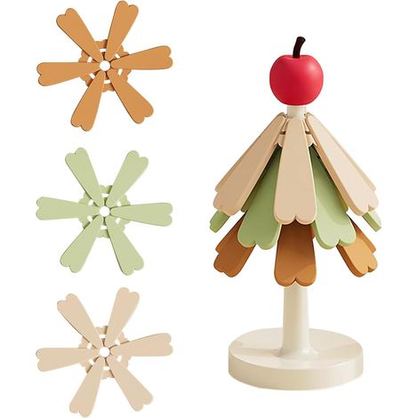 sous - Verre Arbre - Set de sous - Verres Sapin de Noël - Protection Chaud (1/5)