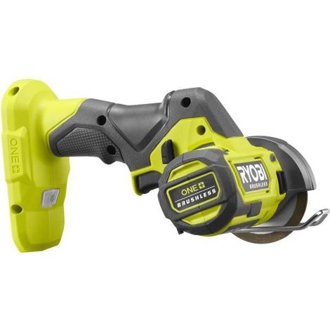 Amoladora compacta - RYOBI - Sin escobillas - 18V - Compacta diámetro 76 mm - 20,000 rpm - Capacidad de corte 16 mm (1/5)