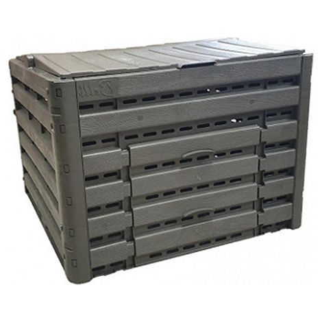 Kunststoffkomposter 400 Liter für den Garten – (L x B x H) 800 x 800 x 600 mm - 213008