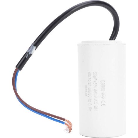 Condensateur de Démarrage Moteur CBB60 50uF 450V, pour Compresseur et Moteur Permanent (1/5)