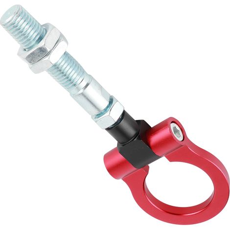 Crochet de remorquage renforcé avec anneau pliable rouge, modification course pour Hyundai Veloster 2012-2017 Rouge. (1/5)