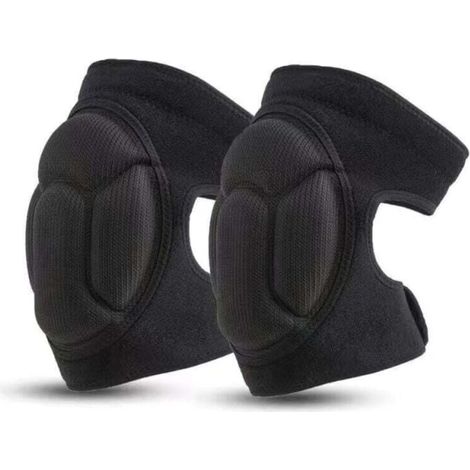 paio di ginocchiere da lavoro, ginocchiere protettive da giardino nere, antiscivolo, anticollisione, ginocchiere da giardino multifunzionali - nere (1/4)