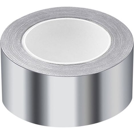 Ruban adhésif en aluminium étanche à la chaleur 5 cm x 50 m pour scellement, rebouchage conduits air chaud/froid et réparation métaux HVAC (1/4)