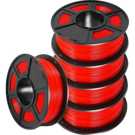 3D-Druckerfilament, hochfest, sauber gewickelt, rotes PETG (1/2)