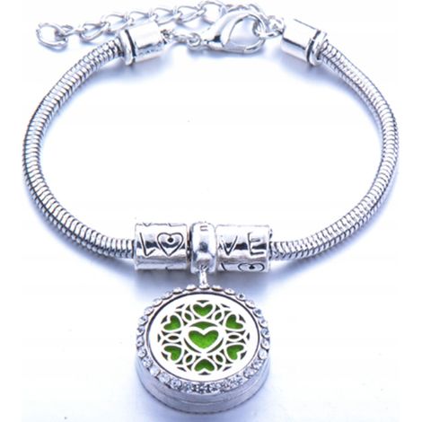 Bracciale per aromaterapia, Cuore in acciaio B21 (1/2)