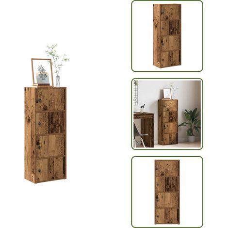 Libreria con ante - vidaXL Libreria Legno Vecchio 40x24x102 cm in Legno Multistrato - Armadio con ante