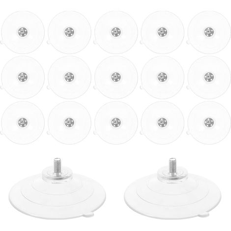 Lot de 20 Ventouses Transparentes en Pvc M5x9x63 Mm avec Vis et Écrou, Ventouses Puissantes et Amovibles pour Fixation Sécurisée sur Surfaces Lisses, pour Décoration