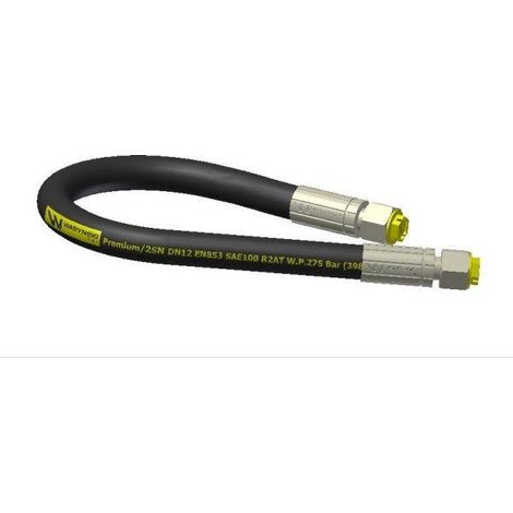 Flexible hydraulique 275 bar, filetage M22x1,5 droit, longueur 1250 mm, DN12-2SN, 336-632-552-126, 7214/07-099/2 unhz 750 Cyklop (AA-13-1250 P11P11) Waryński (1/2)