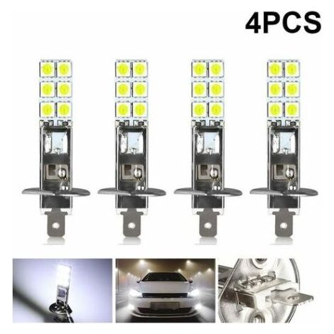 pezzi H1 LED 12V 6000K Bianco 55W LED Fendinebbia per auto Luci di guida Lampadina per fari a LED