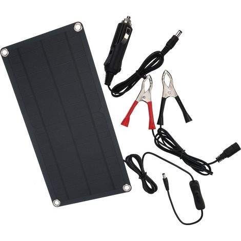Chargeur de batterie solaire monocristallin en silicium 10 W pour batterie 12 V XXM360-180DC (1/5)