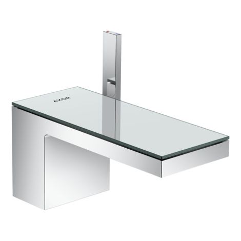 Axor MyEdition - Grifo de lavabo con desagüe Push-Open, cromo/vidrio de espejo 47010000 (1/2)