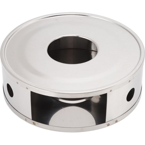 Chauffe-théière en acier inoxydable avec trou de ventilation creux, idéal pour la maison. Trou circulaire. (1/5)