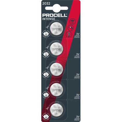 Pila CR2032 3V Duracell Procell – Batteria al Litio Industrial Blister 5PZ