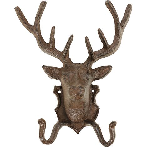 Dehner Nostalgico Cervo con Due Ganci, Circa 26 x 21,5 x 10,5 cm, ghisa, Color Bronzo (1/3)