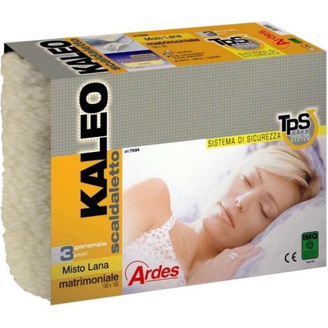 Ardes ARTK84 Heizdecke Wärmeunterbett 120 W Weiß Wolle