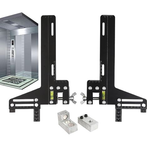 Guide d'élévation Règle De Marquage Pour Élévateur En Acier Inoxydable pour installation maintenance alignement rails guidage ascenseur outils (1/5)