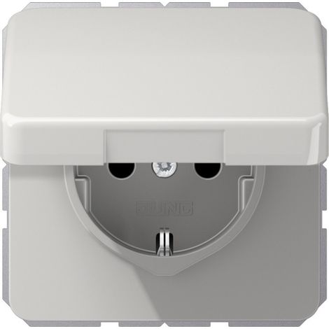 Jung SCHUKO-Steckdose lichtgrau CD 1520 BFKL LG (1/2)