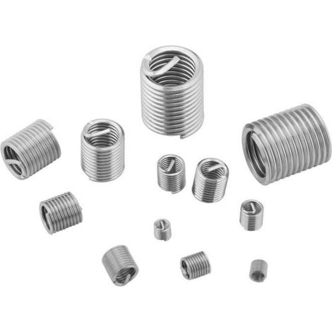Inserts Helicoïdaux - Acier Inoxydable - Pour Renforcement Filetage - 60 Pièces (1/4)