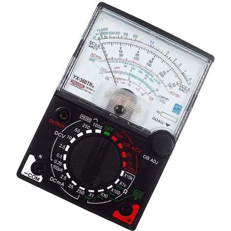 Multimètre à aiguille, ampèremètre, voltmètre, ohmmètre avec sondes, outil pédagogique et de maintenance YX-360TRE-L-B (avec avertisseur sonore) (1/5)