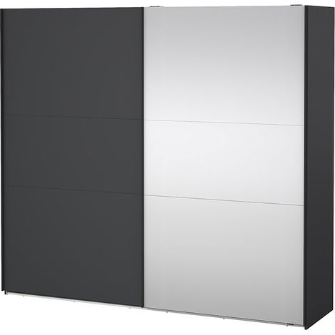 Como Schiebetürenschrank 2 Türen 245x220cm matt grau. (1/5)