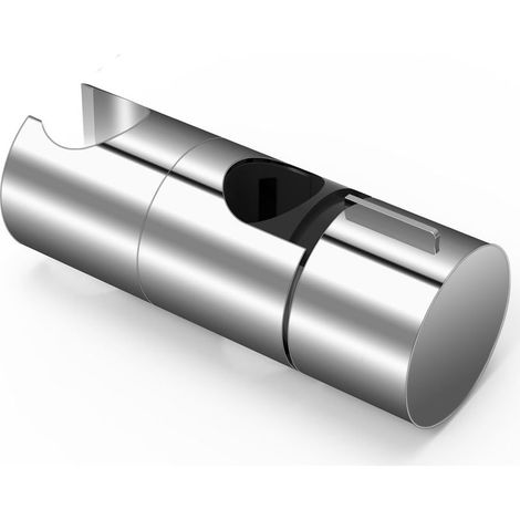 Soporte de ducha, diámetro ajustable de 18-25 mm, cromado + diseño ABS para soporte de cabezal de ducha, instalación sencilla, adecuado para barras de ducha redondas con un diámetro exterior de 18-25 (1/5)