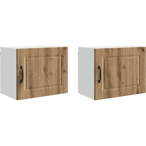 Maison Exclusive - Meuble mural PORTO 2 pcs Chêne artisanal Bois d'ingénierie (1/5)