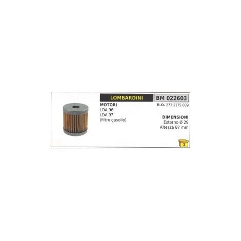Kraftstofffilter LOMBARDINI LDA96 LDA97 Wandertraktor 273.2175.009