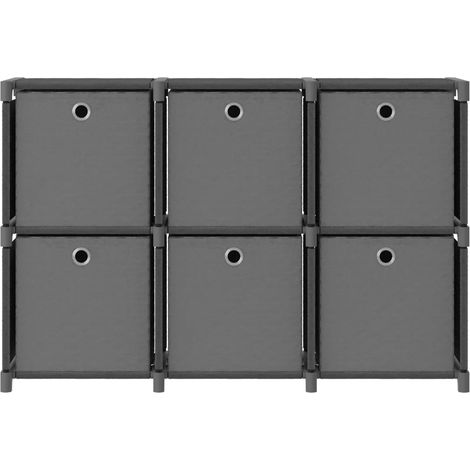 Maison Exclusive - Würfelregal mit 6 Boxen Grau 103x30x72,5 cm St