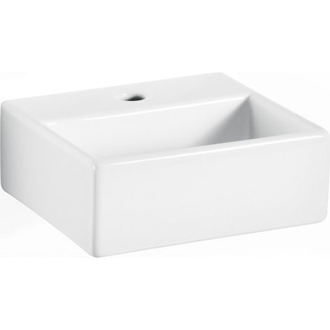 Lineabeta - Lavabo da appoggio/sospeso con foro rubinetto 32x29