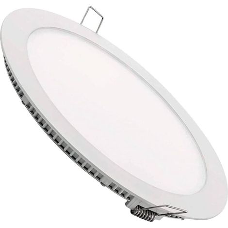 ZOLGINAH Lot de 1 LED Encastrable Downlight Rond Plat 1800 Lumens. Driver inclus (170mm,12W,6500K,Blanc Froid).