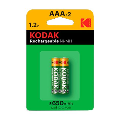 Blíster de 4 pilas recargables Kodak LR03/AAA 650mAh Ni-MH de 1,2V (1/2)