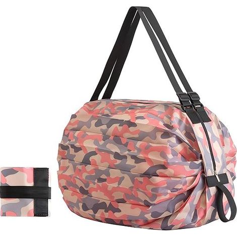 Sacs à provisions pliables dans le sac, sacs pliants réutilisables en tissu Oxford pour voyage, fitness, shopping, camping et vêtements d'hiver, sac de courses pliable (1/5)
