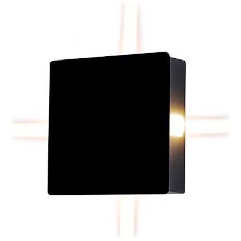 V-TAC VT-704 4W LED wandlamp neutralweiß 4000K aluminum schwarz quadratish körper IP65 - SKU 8212 (1/2)