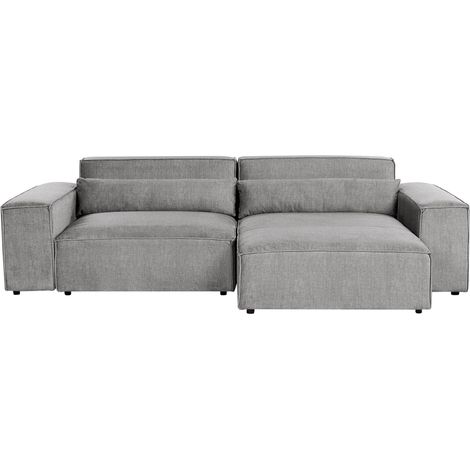 Modular Corner Sofa 2 Seater HELLNAR Fabric Grey Left Hand (1/5)